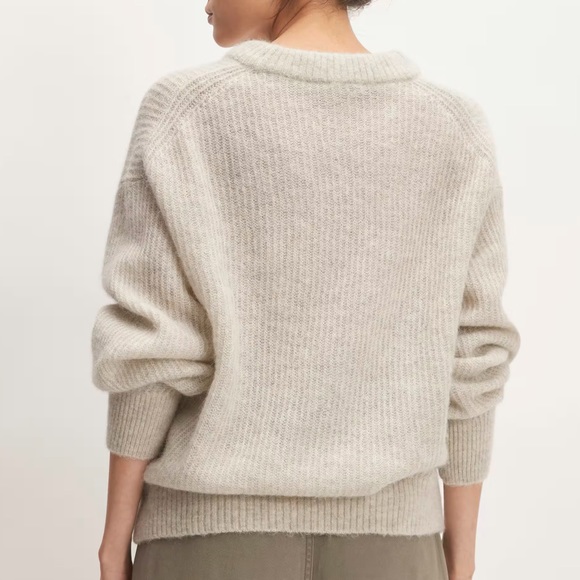 Everlane The Alpaca Crew Sweater in Almond - Picture 4 of 7